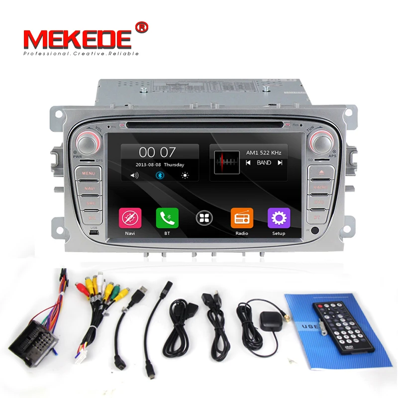 Clearance 2din Car GPS Navigation radio for Focus S-max Kuga Mondeo with Radio DVD Headunit Bluetooth steering wheel control free 8GB map 0
