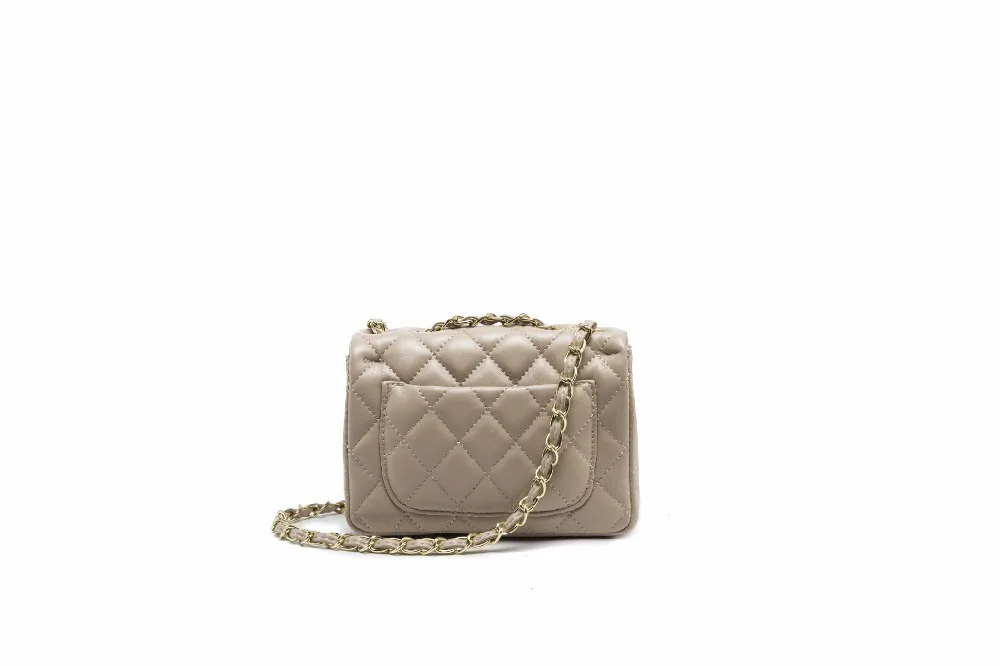 Mini chains bag small quilted flap messenger bag women classic luxury brand bags 2018 beige gold white pink red blue black white