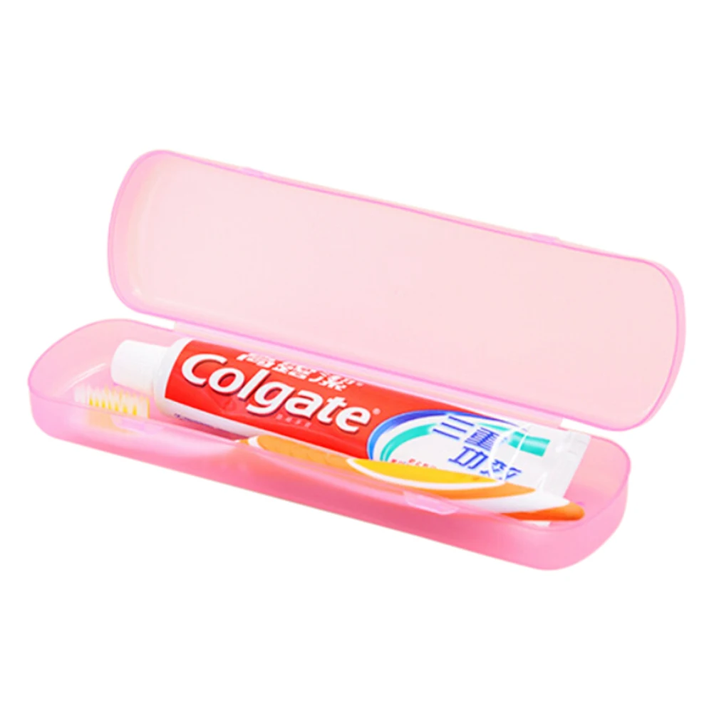 Toothbrush Plus Toothpaste Storage Rectangular Case Plastic Large Sized