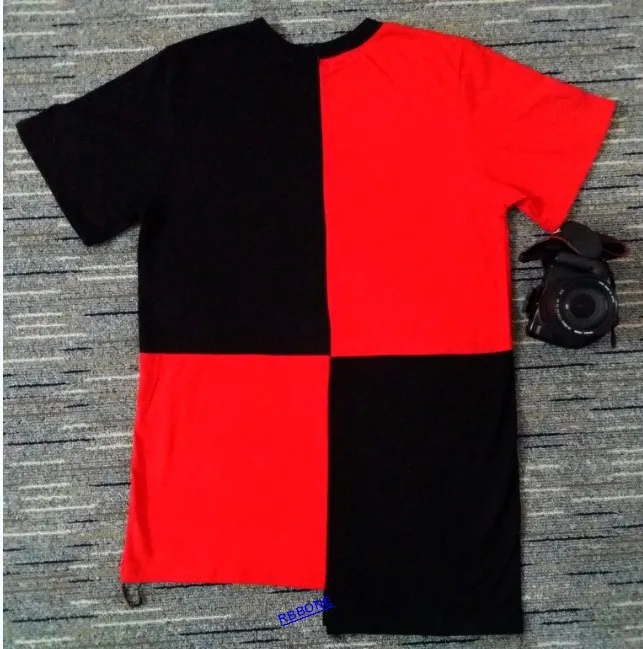 red and black tee