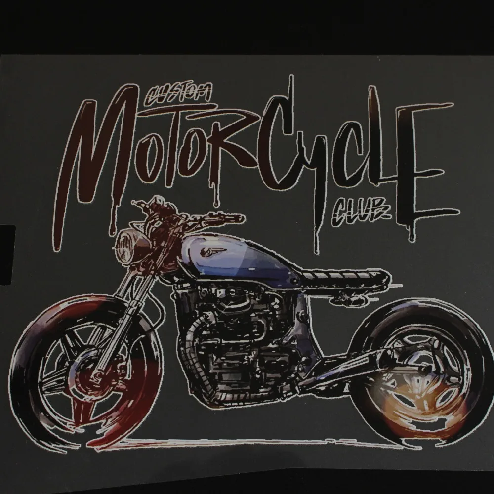 

New Harley Moto Ironing Transfer Vinyl Perm Perm Sticker / Sticker Easy to Print Household Electric Iron