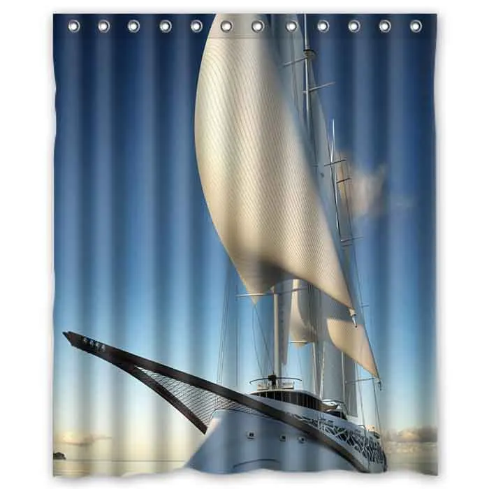 Custom Ocean, Boat, Sail, Travel, Vacation popular bathroom curtain