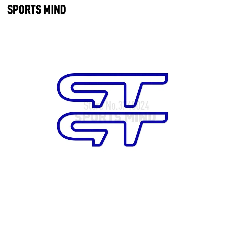 2 Pieces Customizable Car Stickers Decal GT Car-Styling For Renault Dacia Duster Megane Captur Clio Sandero Kadjar Accessories - Название цвета: blue