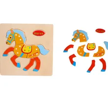 CHAMSGEND деревянная лошадь Головоломка Развивающие Детские обучающие игрушки Aug8