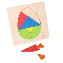 Детский Танграм для умственного развития деревянный пазл в форме яйца Развивающие игрушки для детей RE3