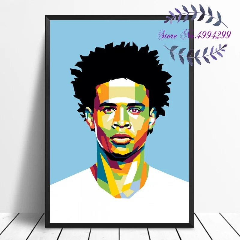

Leroy Sane Football Player Poster Canvas Print Home Wall Decor No Frame
