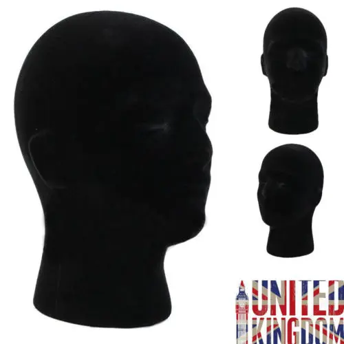 UK STOCK Male Polystyrene Styrofoam Foam Head Model Stand Wig Hair Hat
