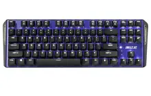 Rantopad MXX Игры Механическая Клавиатура 87 Клавиш Gateron Синий Переключатели с Белой Подсветкой Чистый Алюминий Верхняя Крышка Серый/Синий
