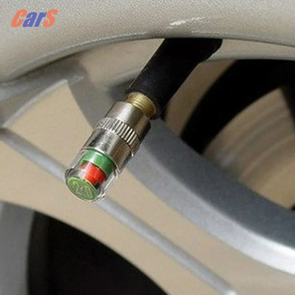 

2.4Bar Car Tire Air Valve Pressure Monitor Car Valve Stem Cap Sensor Indicator Eye Alert Chromed Metal Car Styling Accessaries
