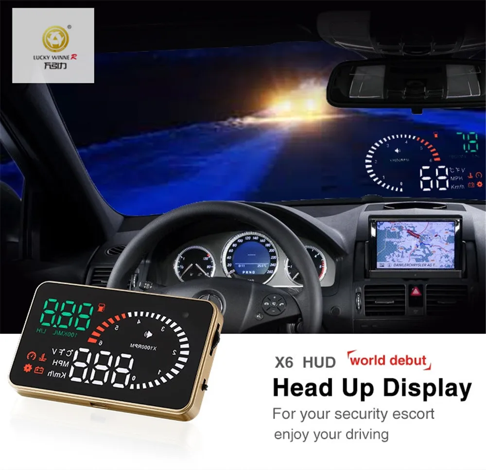 XUNMA Фирменная Автомобильная HUD Дисплей OBD2 II EUOBD система Предупреждение о превышении скорости проектор лобовое стекло авто электронная сигнализация напряжения