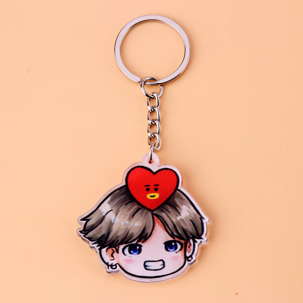 Акриловый аниме милый брелок для ключей Love Yourself Porte Clef