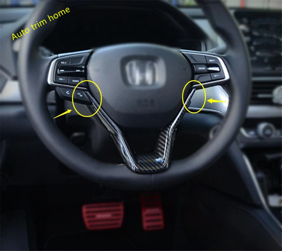 

Lapetus ABS Steering Wheel Multifunction Button Frame Molding Garnish Cover Trim 2 Color Fit For Honda Accord 10th 2018 2019