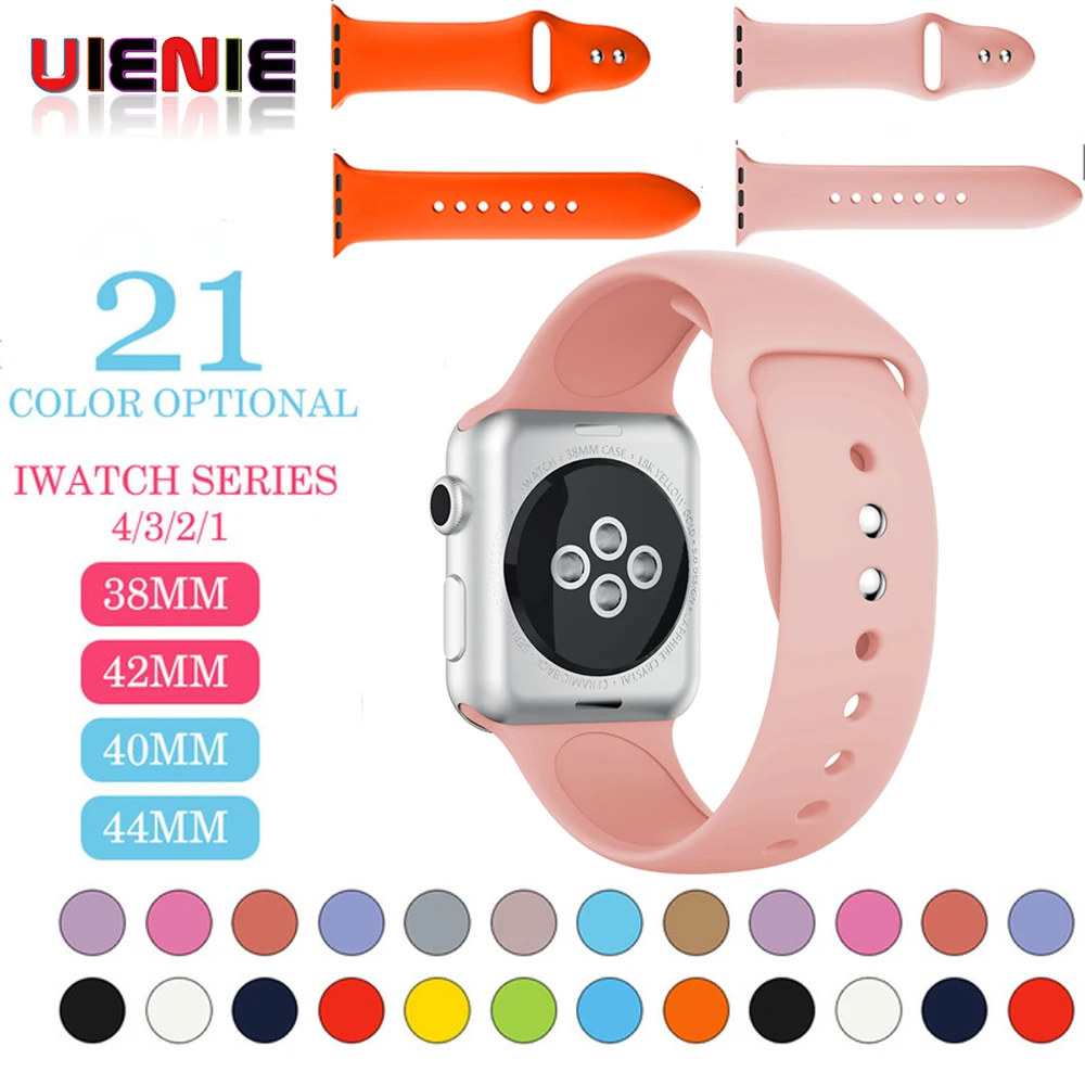 

Sport Silicone Watchband Breathable hole Replacement Strap for Apple watch series 1 2 3 4 for iWatch 40/44MM 38/42MM Bracelet