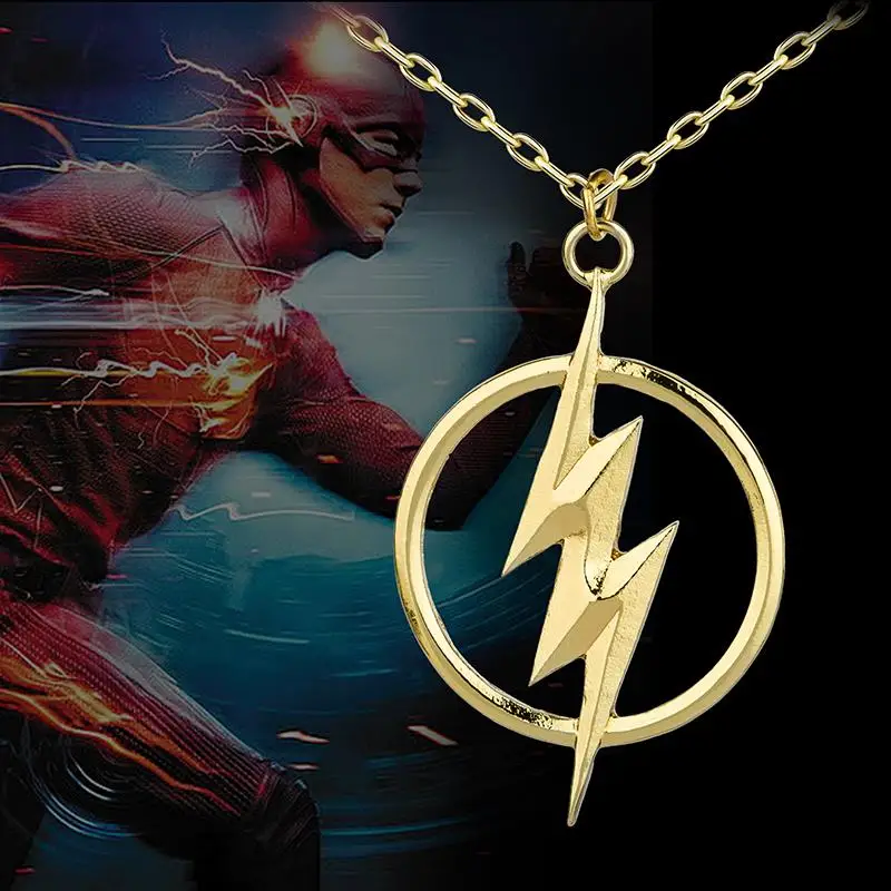 Silver-Gold-Color-The-Flash-Pendant-Necklaces-XL616