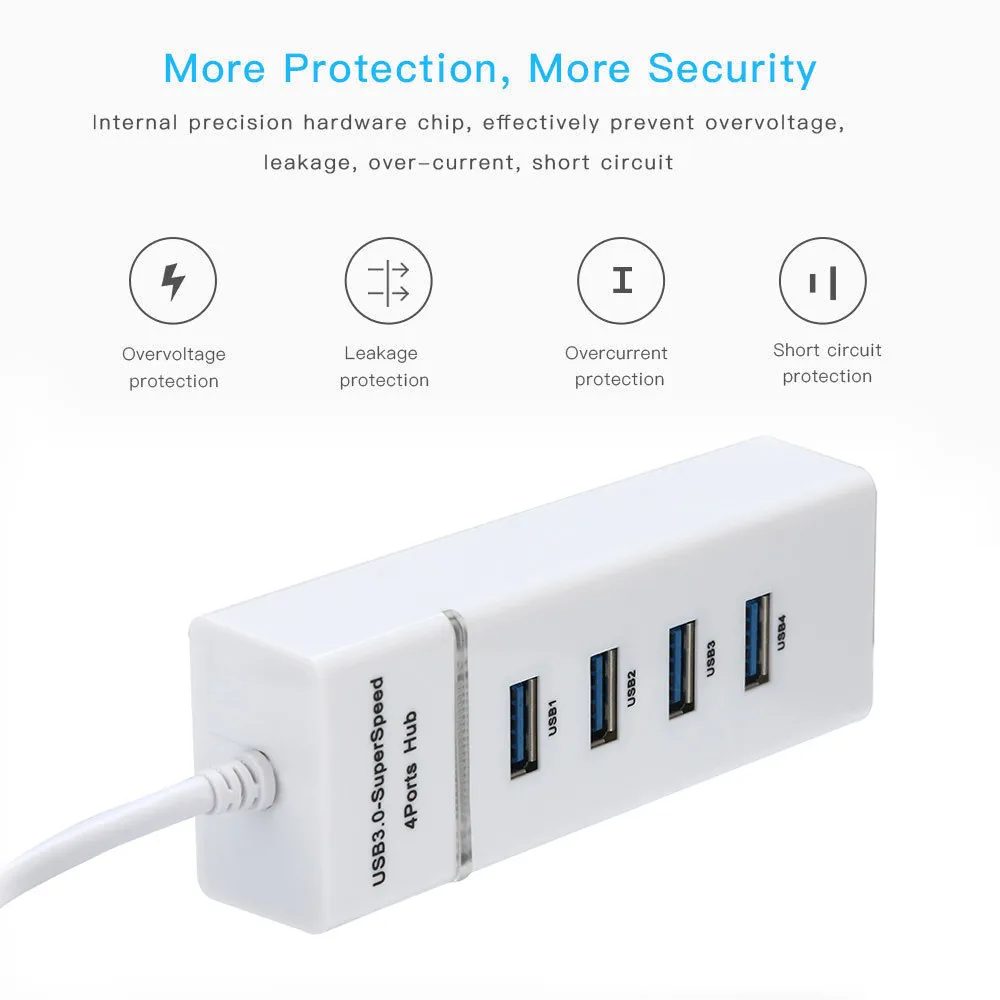 KINGANDA usb-хаб Hi-speed 4 порта USB 3,0 мульти концентратор разветвитель расширения высокое качество концентратор для настольных ПК ноутбук адаптер# L0408