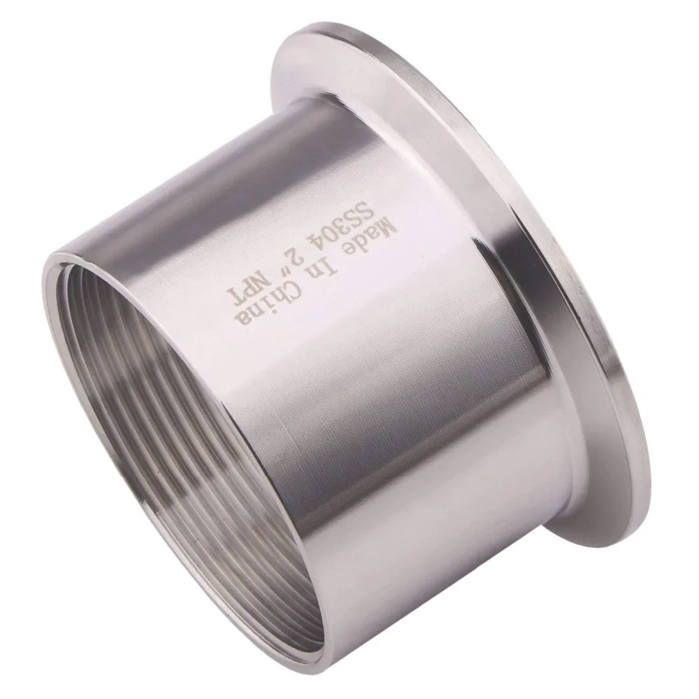 2 ''(DN50) NPT санитарно Резьбовая труба фитинг до 2,5'' TRI CLAMP 77 мм внешний диаметр обоймы