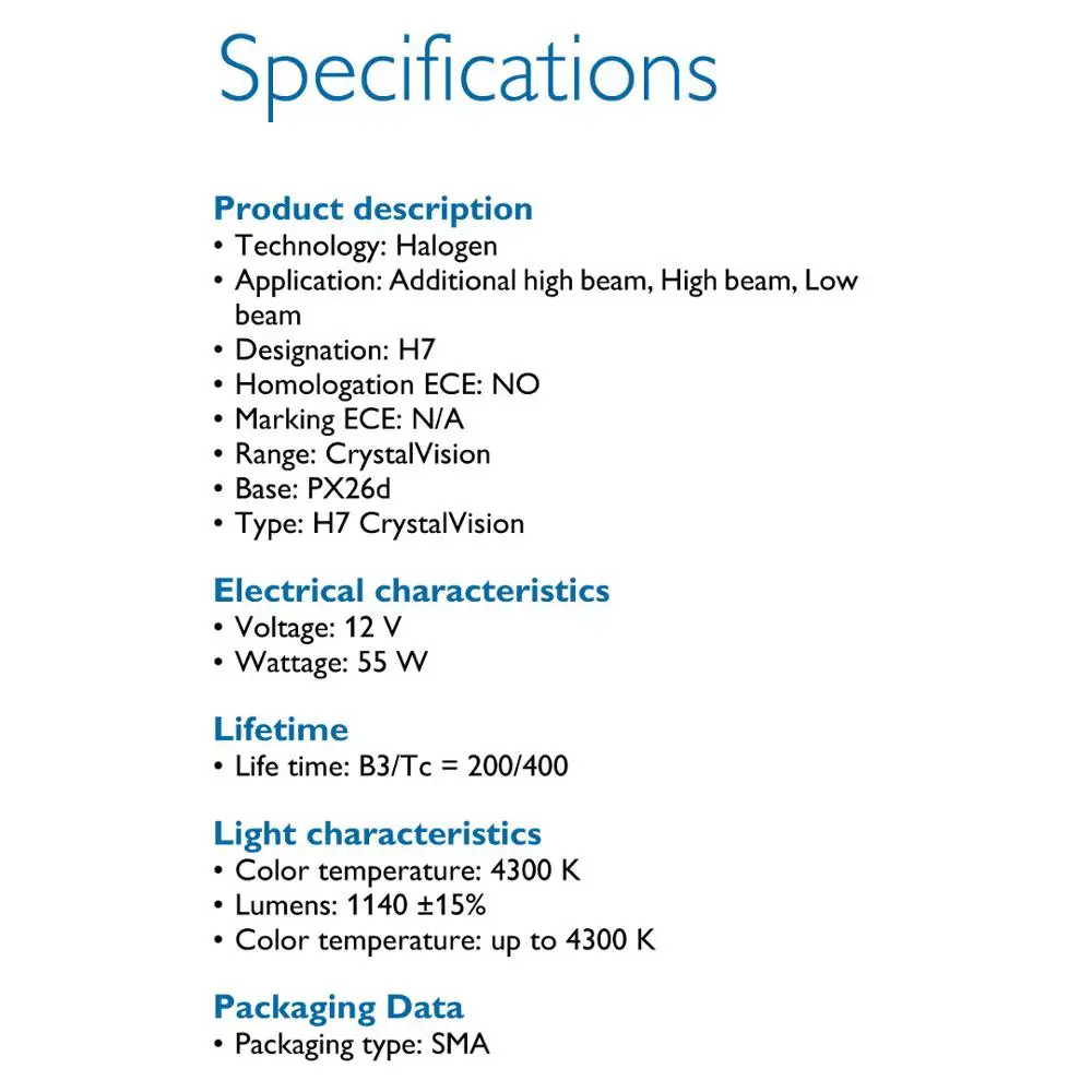 12972PRC1 PHILIPS 40593760 Lampadina, faro di profondità H7 12V 55W PX26d,  3200K, Alogeno, Vision 40593760, GOC 40593760 ❱❱❱ prezzo e esperienza
