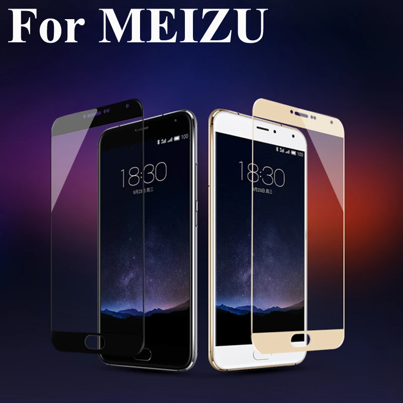 Full Cover Color Screen Protector Tempered Glass For Meizu M3 Note Mini M3S U10 U20 MX6 Pro 6 3 Explosion Proof Film In Fitted Cases From Cellphones