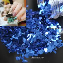 Акриловые сверкающие блестки в форме Линг для дизайна ногтей, инструмент для украшения, синий B0705