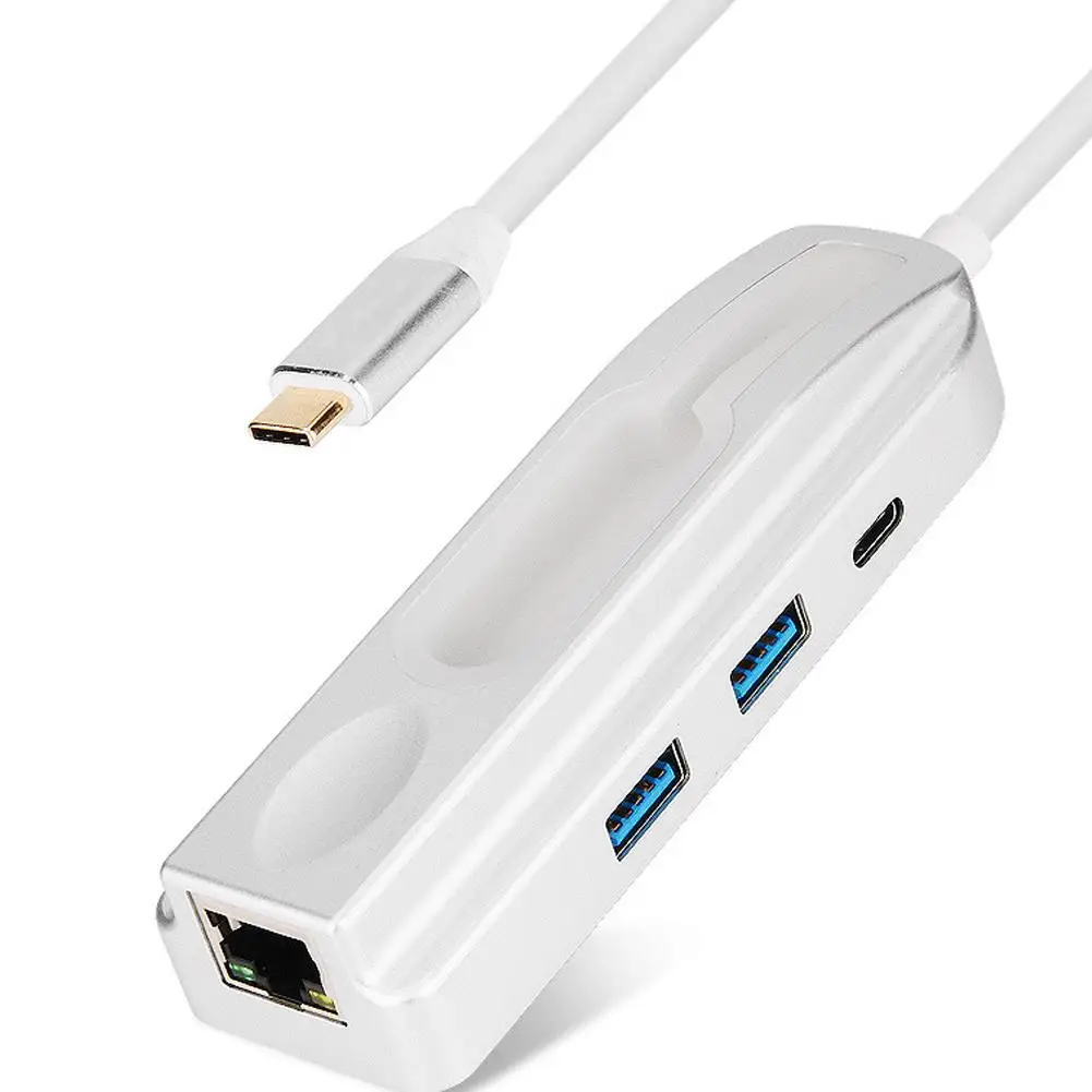 

Tmddotda Multi-Functional USB 3.0 HUB With Type-C Female Input HDMI Output Adapter RJ45 SD Card Reader For Network HDTV PC Items