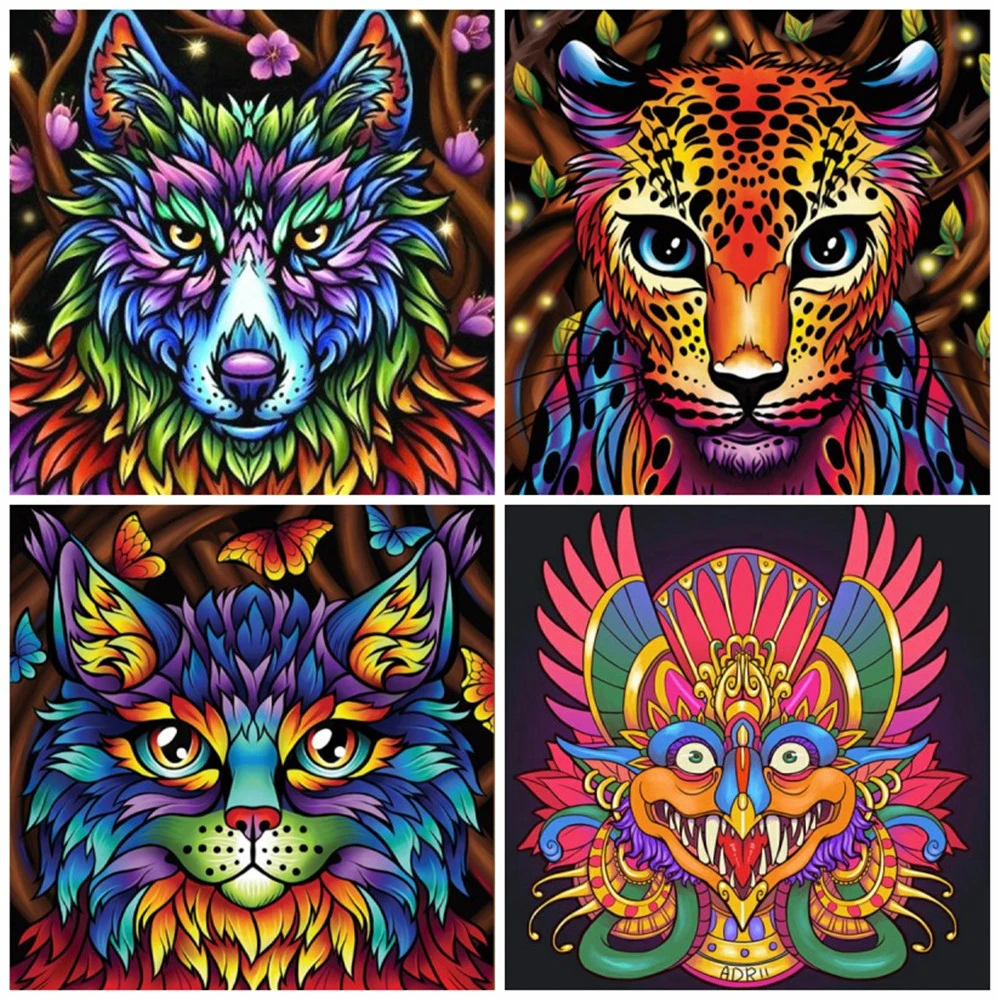 

Huacan Diamond Painting New 2019 Animal Diamond Mosaic Cross Stitch Embroidery Sale Full Square Drill Home Decor Drop Ship