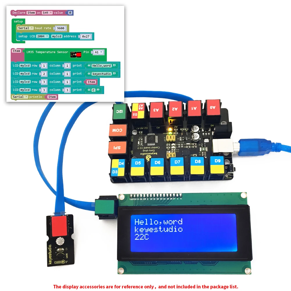 Новинка! Keyestudio легко I2C 2004 ЖК-дисплей Дисплей модуль для Arduino пара