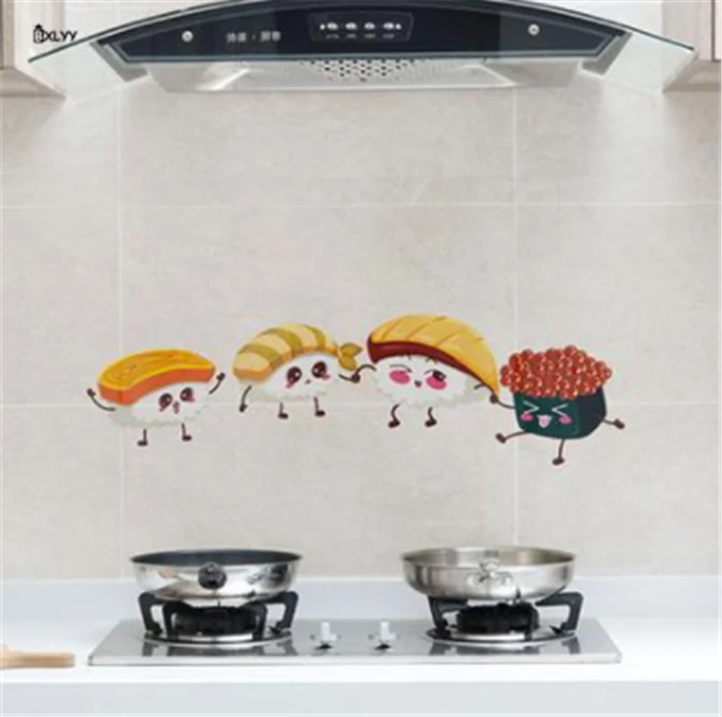 Bxlyy высокое Температура Кухня плитка жиронепроницаемый, водонепроницаемый наклейки Кухня аксессуары самоклеющиеся Бумага плита Кухня Gadgets.8 - Цвет: 2