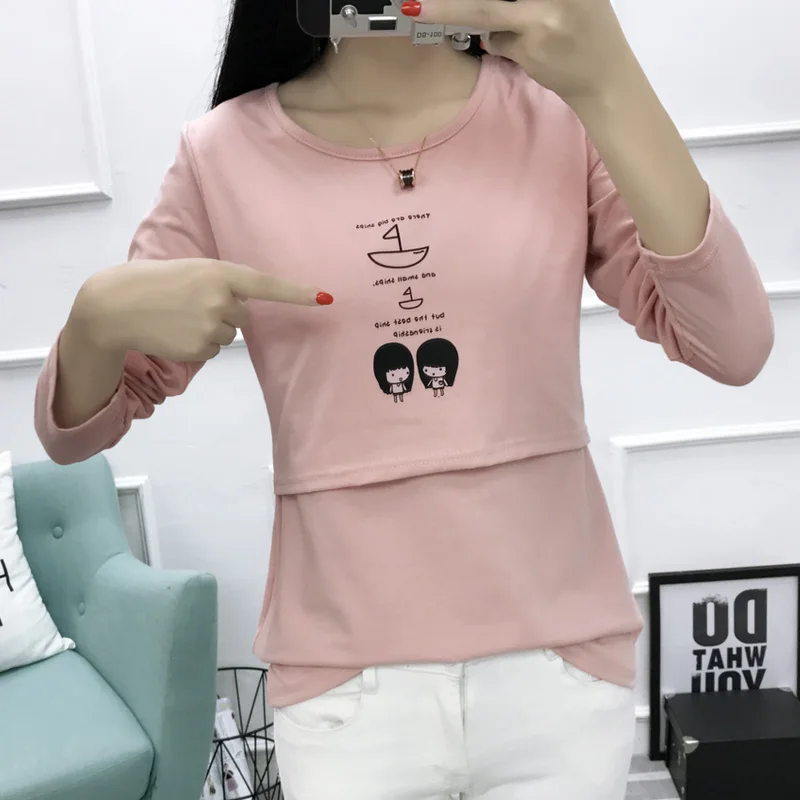 9007# Summer Maternity Nursing T-shirt Breastfeeding Tees Clothes for Pregnant Women Cartoon Print Cotton Pregnancy T Shirt Tops 9007# Summer Maternity Nursing T-shirt Breastfeeding Tees Clothes for Pregnant Women Cartoon Print Cotton Pregnancy T Shirt Tops