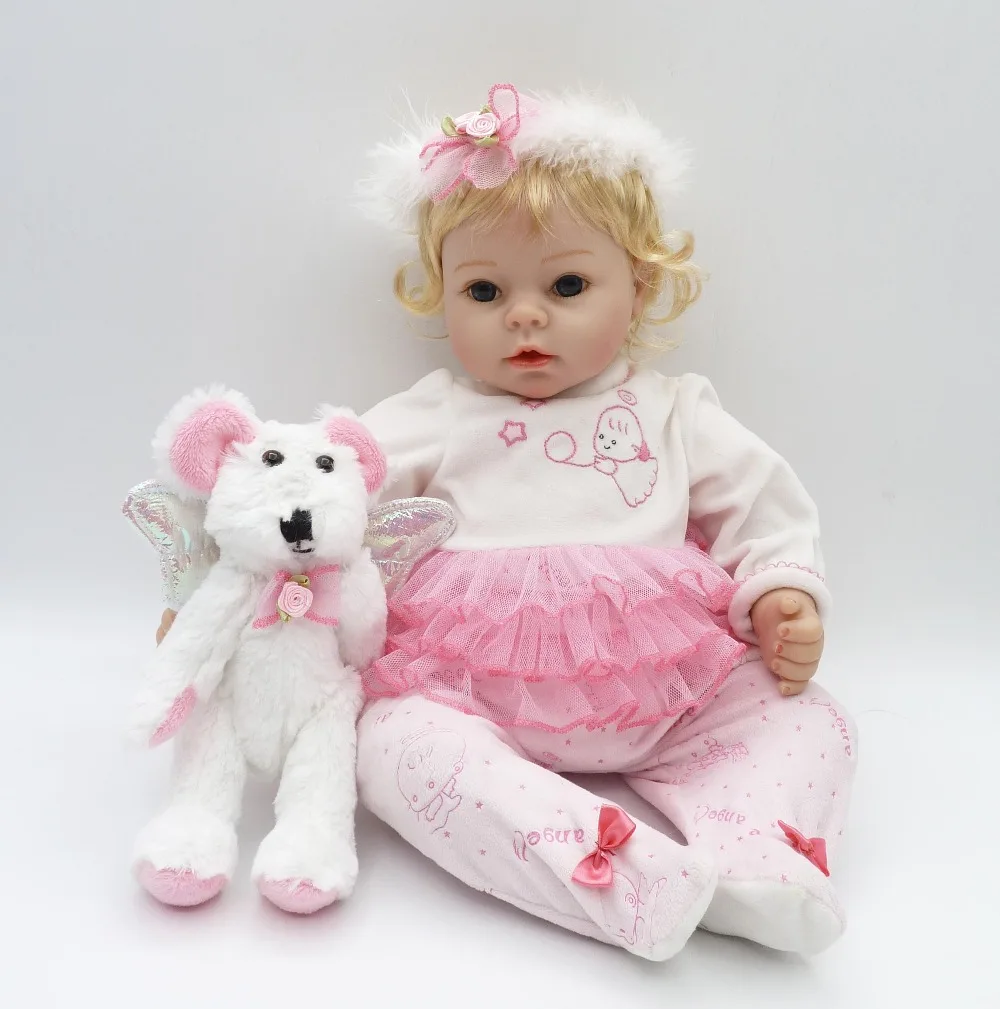 

DollMai New 22"Realistic Bebes Reborn Doll Reborn Babies Silicone Lifelike Baby Dolls Kids Growth Partners Birth Reborn Juguetes