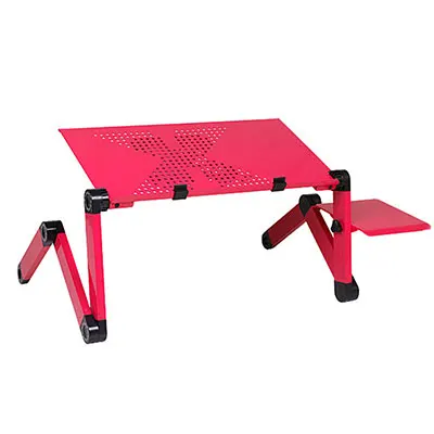Портативный мобильный ноутбук стоящий стол для кровати диван складной столик для ноутбука ноутбук стол с ковриком для мыши и охлаждающим вентилятором для офиса - Цвет: HH3468LFRE