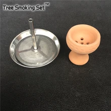 1 шт. водяные кальяны аксессуары klei kom met глиняная вода дымовая кастрюля 1 шт. металлическое Houtskool houser Met voor сетка Sheesha Chicha