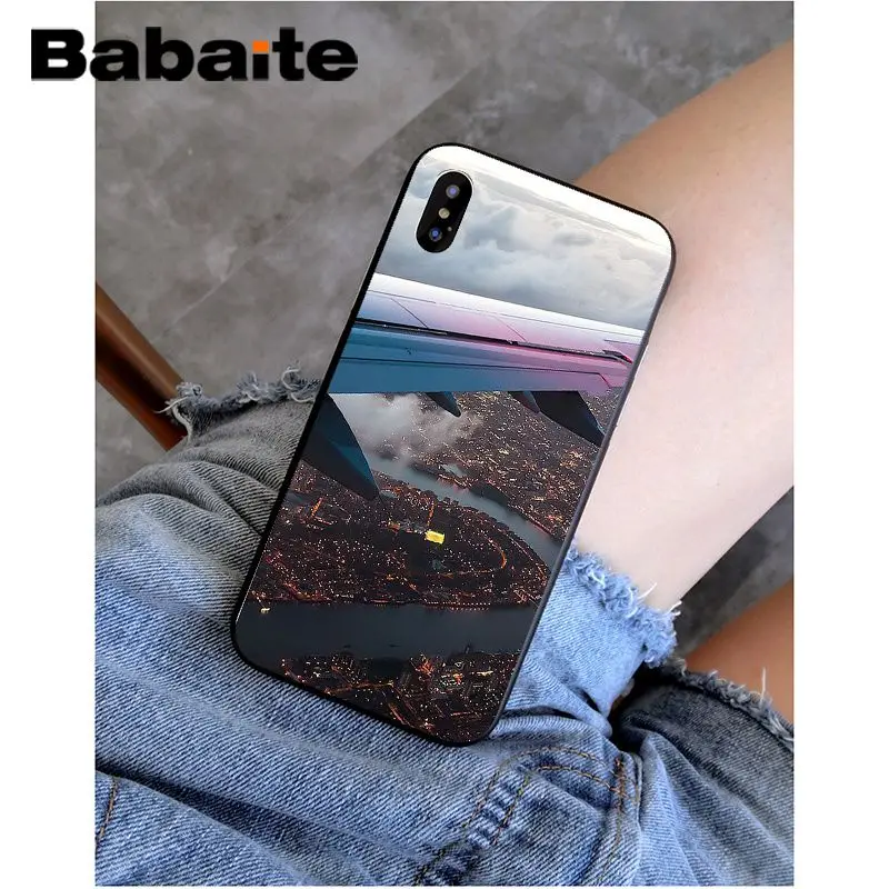 Babaite самолет Путешествия Мягкий Силиконовый ТПУ чехол для телефона iPhone X XS MAX 6 6S 7 7plus 8 8Plus 5 5S XR