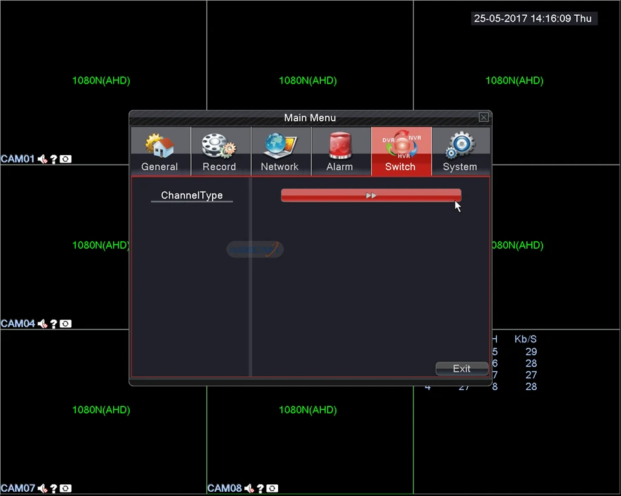 Фабрика 8CH 16CH AHD DVR 1080N 12fps видеорекордер наблюдения Камера сети канал протокола ONVIF IP NVR 1080 P многоязыковая сигнализация P2P