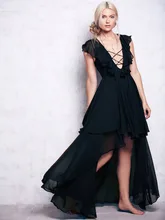 XS-XXL 6 Plus Size Front Lace Up Chiffon Long Dresses Sexy Women Dress 3Colors Beach Loose Dresses Causal Robe VestidosSM15QL329