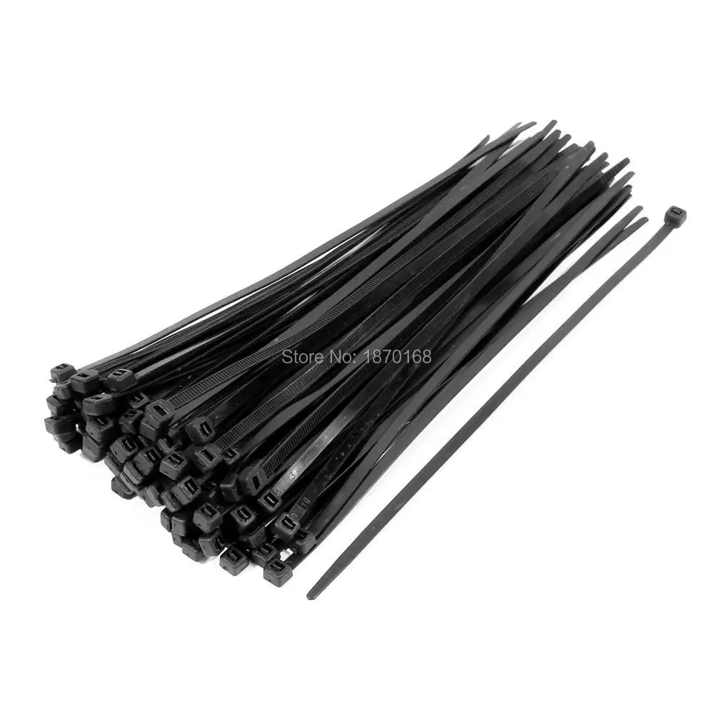 

5mm x 250mm Self Locking Nylon Cable Ties Heavy Industrial Wire Zip Ties Black 100pcs