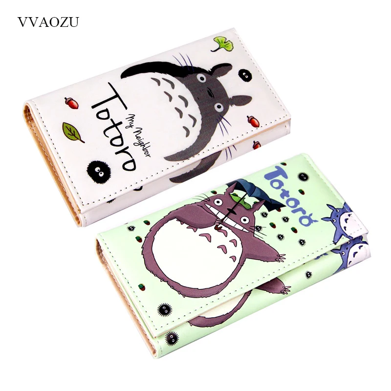 Cartoon My Neighbor Totoro Women Wallets PU Leather Students Wallet Cards Holder Women's Clutch Hasp Coin Purse Money Bags