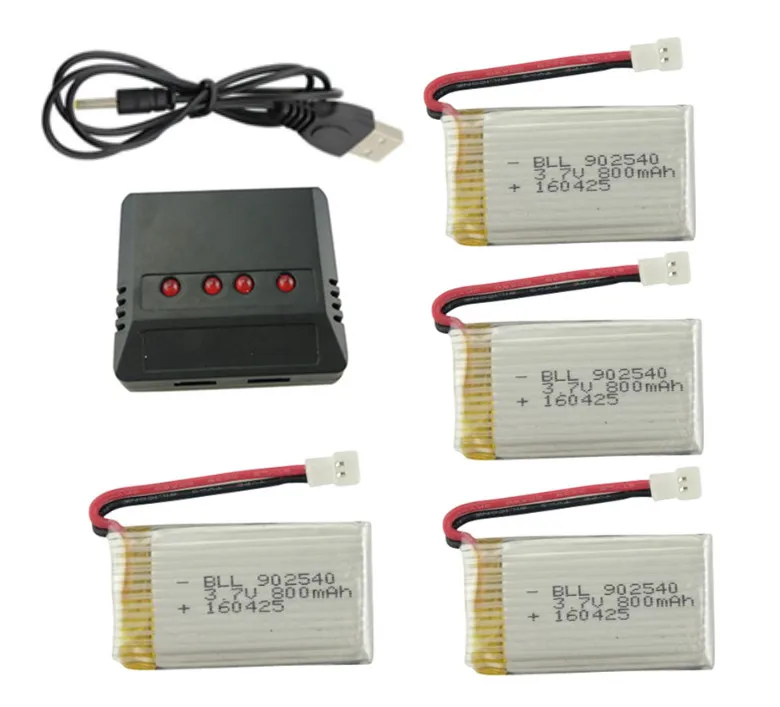 Syma X5C X5S X5SW X5C-1 X55 H5C RC Drone Upgrade Accessories 800mAh battery * 4PCS + USB Charger Spare Parts Syma X5C X5S X5SW X5C-1 X55 H5C RC Drone Upgrade Accessories 800mAh battery * 4PCS + USB Charger Spare Parts