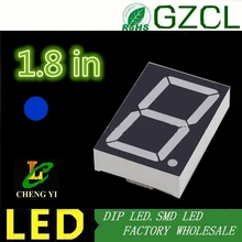 1,8 дюймов 1 бит 7-сегментный синий светодиодный Дисплей 1," 1.8in цифровая трубка Пластик металлический общий анод(газоразрядный индикатор) 6В