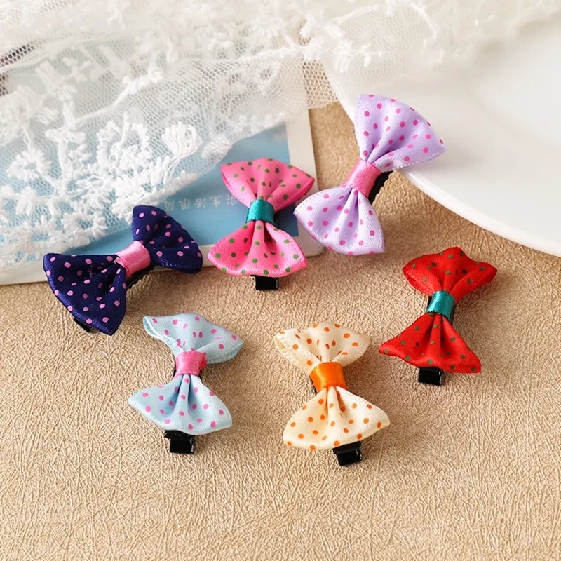 

1/20pcs/pack Mixed Color Bowknot Kids Baby Children Hair Clip Bow Pin Barrette Hairpin Ornament Accessories For Girls