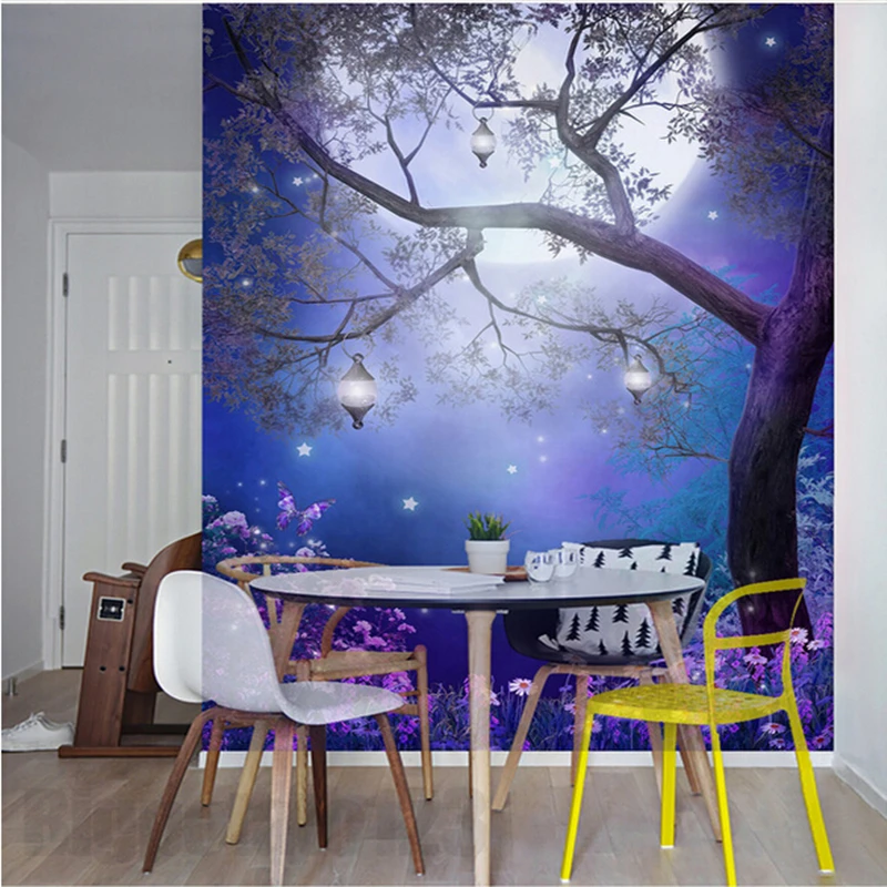Latest high quality custom 3D mural,dream of the big tree under the