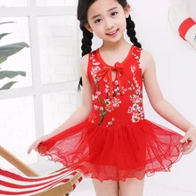 Китайские традиции Ципао для девочек Плавание одежда Одна деталь Плавание костюм для девочки детская одежда Qipao Стиль Купальник детский купальник Z900