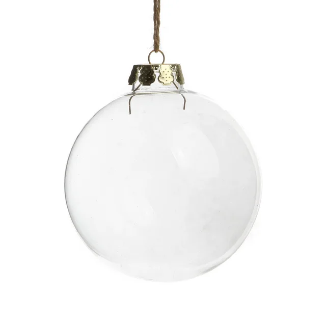 christmas ball 100mm clear glass ornament balls 4 silver tops plain christmas ornaments bulk