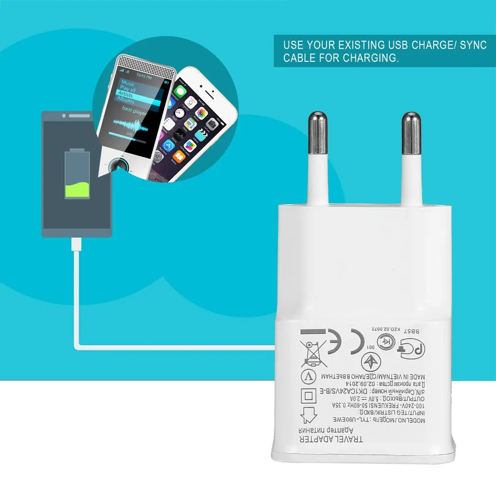 

Hot Sale USB Wall EU Charger Adapter For Samsumg Galaxy Series 7100 S3 S4 i9500 Newest Arrival Mobile Phones Accessories