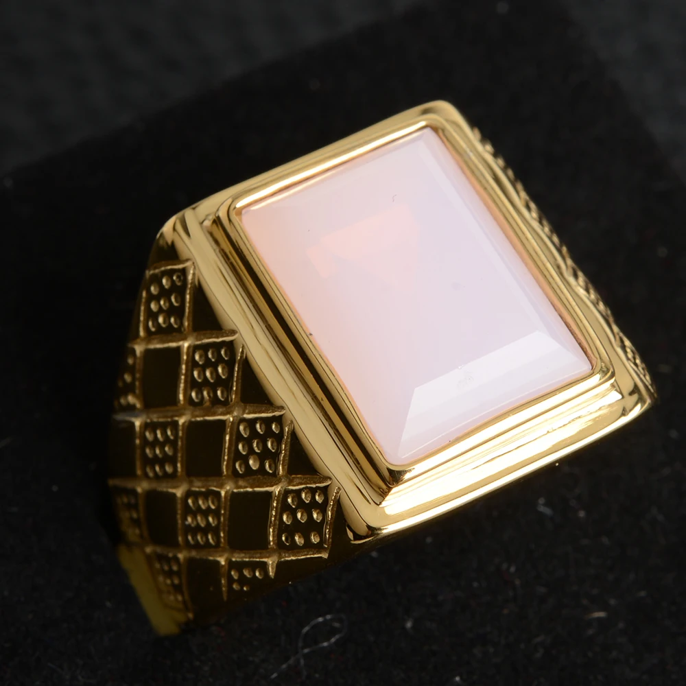 Retro Male Stainless Steel Ring Manhattan College Gold-Color School Veteran For Men gold color rings stainless steel ring finger ring gold color ring