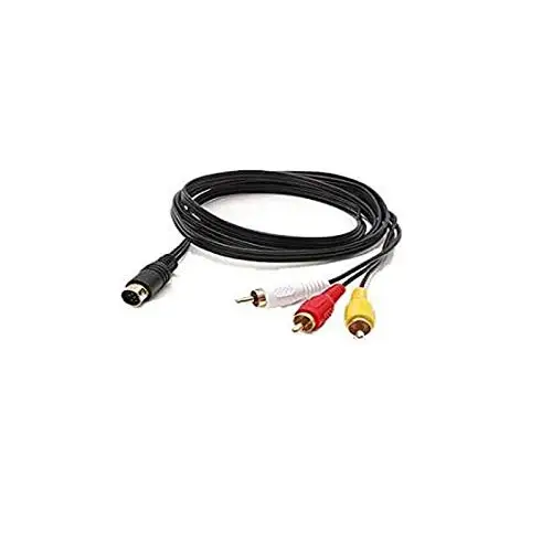 Ruitroliker 10 Pin аудио AV A/V RCA кабель шнур черный для Сатурна