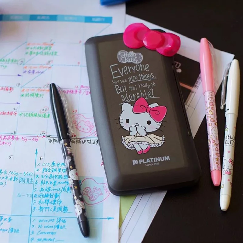 Kawaii в стиле Hello Kitty Гелевая шариковая ручка платины оригинальный студентов милые