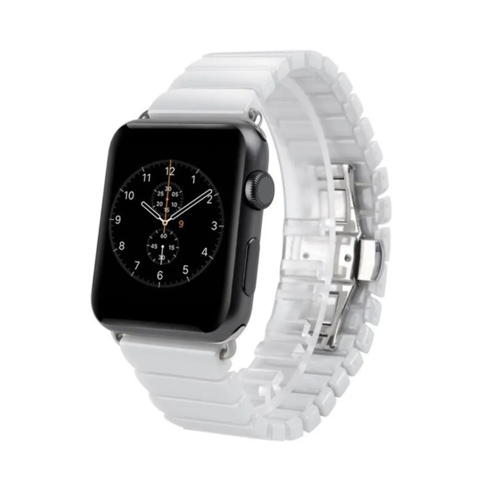 Керамика Съемная часы с застежкой ремешок сменный Браслет для часов для Apple Watch Series 4, версия 1, 2, 3, ремешок для наручных часов iWatch, ремешок 40/44 мм, 38, 42 мм, версия