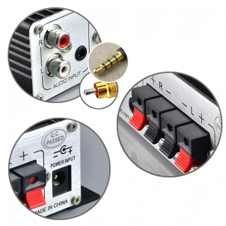 LEPY V3 Mini 20 Вт 12 в Hi Fi стерео усилитель 4 канальный алюминиевый сплав автомобильный