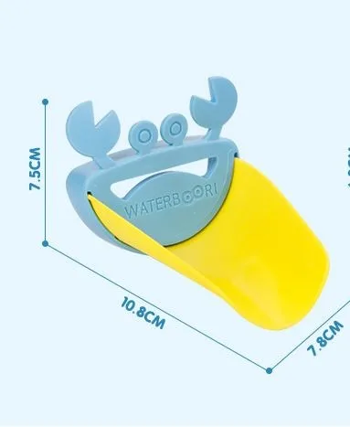 Милый кран для раковины в ванной, желобчатый удлинитель, краб для детей, для мытья рук, 4 цвета