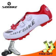 SIDEBIKE/Новинка; Мужская обувь для велоспорта; профессиональная велосипедная обувь; велосипедные ботинки; нескользящие дышащие Ciclismo Zapatos
